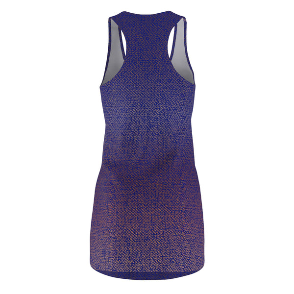 Purple Ombre Knit-Texture Racerback Dress — Women's All-Over Print