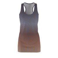 Brown Shape Knit-Texture Racerback Dress — Women's All-Over Print